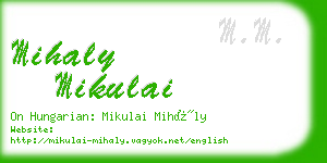 mihaly mikulai business card